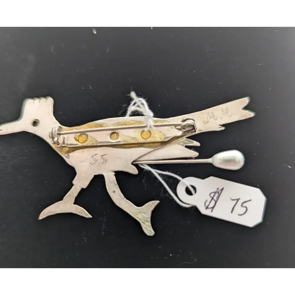 Sterling Silver Roadrunner Pin/Brooch 3